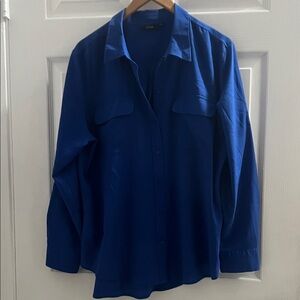 Apt. 9 Women's Blue Button Down Shirt